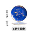 Axyaa Marble Plate Set for Western Cuisine Dining and Events