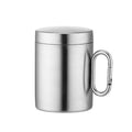 Axyaa Stainless Steel Portable Beer Mug with Lid & Foldable Handle