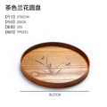 Axyaa Wooden Tea Tray: Home Brewing, Water Cup, Fruit, Kitchen Storage Tray