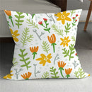 Yellow Leaf Plant Pillow Cover Home Decor Axyaa Branded Sofa Cushion Cover