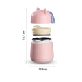 Axyaa Cat Ear Soup Cup with Spoon - Leak-proof & Portable Breakfast Cup
