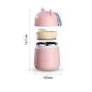 Axyaa Cat Ear Soup Cup with Spoon - Leak-proof & Portable Breakfast Cup