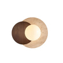 Axyaa Nordic Stone Wood Wall Lamp G9 Sconce Lights for Bedroom Bedside