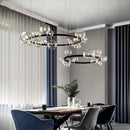 Axyaa Glass Bubble Pendant Chandelier for Kitchen Dining Living Room