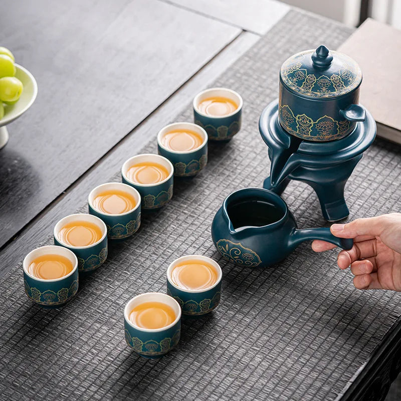 Axya™ Chinese Kung Fu Tea Set: High-grade Bone Teapot & Tea Cup Set