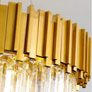 Axyaa Crystal Chandelier: Black Aluminum Luxury Pendant Light for Living Room and Hotel