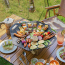 Axyaa Multifunction Frying Pan Grill Pans No Stick Barbecue Plate Camping Cookware