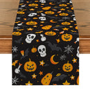 Axyaa Halloween Pumpkin Ghost Table Runner - Festive Farmhouse Decor