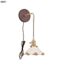 Axyaa Nordic Modern Ceramic Wood Wall Light Sconce adjust Study Bar Aisle Bedroom Lamp