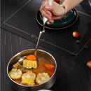 Axyaa Stainless Steel Colander Scoop with Anti-slip Handle for Kitchen Utensils
