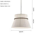 Axyaa Nordic White Pleated Fabric E27 LED Chandelier for Minimalist Living Room