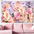 Rose Mandala Tapestry Wall Art Aesthetics by Axyaa