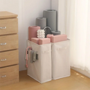 Axyaa Yoga Mat Storage Organizer: Multi-Pocket Home Gym Rack, Large Capacity, Solid Color