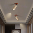 Axyaa Modern Stone Indoor Wall Sconce Light Wood Base Spot Rotatable Lustre