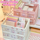 Axyaa Portable Folding Storage Basket: Organize Books, Cosmetics & More!