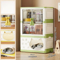 Axyaa Cat House Storage Cabinet, Foldable, 1-3 Tier - Yellow/Green