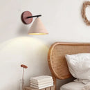 Axyaa Iron Yellow Travertine LED Wall Sconce Bedside Lamp