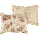 Axyaa Antique Rose Cotton Bedspread Set, Queen, Ecru, 3-Piece
