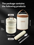 Axyaa Bear Stainless Steel Thermal Lunch Box - Leak Proof Bento Container