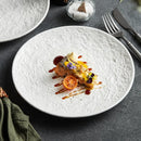 Axyaa White Ceramic Plate | High-End Japanese & Western Cuisine Flat Plate