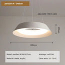 Axyaa Modern White LED Pendant Ceiling Light - Nordic Metal Design