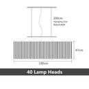 Axyaa Fishbone Living Room Chandelier Modern Light Luxury Home Decor