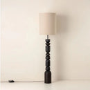 Axyaa Solid Wood Floor Lamp with Fabric Lampshade for Home Study, Living Room, Bedroom