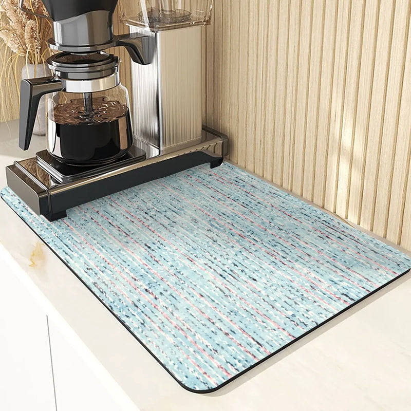 Axyaa Stripe Coasters: Stylish Non-Slip Table Mat & Absorbent Placemat