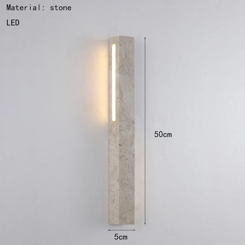 Axyaa Cuboid Natural Stone LED Wall Lamp for Elegant Atmosphere Lighting