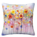 Axyaa Colorful Flower Abstract Pattern Throw Pillow Cover for Sofa, Bedroom, Car