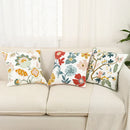Axyaa Floral Embroidery Cotton Pillowcase Cojines Headboard Cover