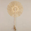 Axyaa Nordic Handmade Straw Wall Decoration, Scandinavian Rattan Hanging Decor
