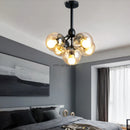 Axyaa Retro Industrial Magic Bean Glass Chandelier LED Loft Dining Living Room