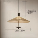 Axyaa Fabric Hanging Chandelier Light Fixture, Simple Cloth Pendant for Bedroom & Dining Room.