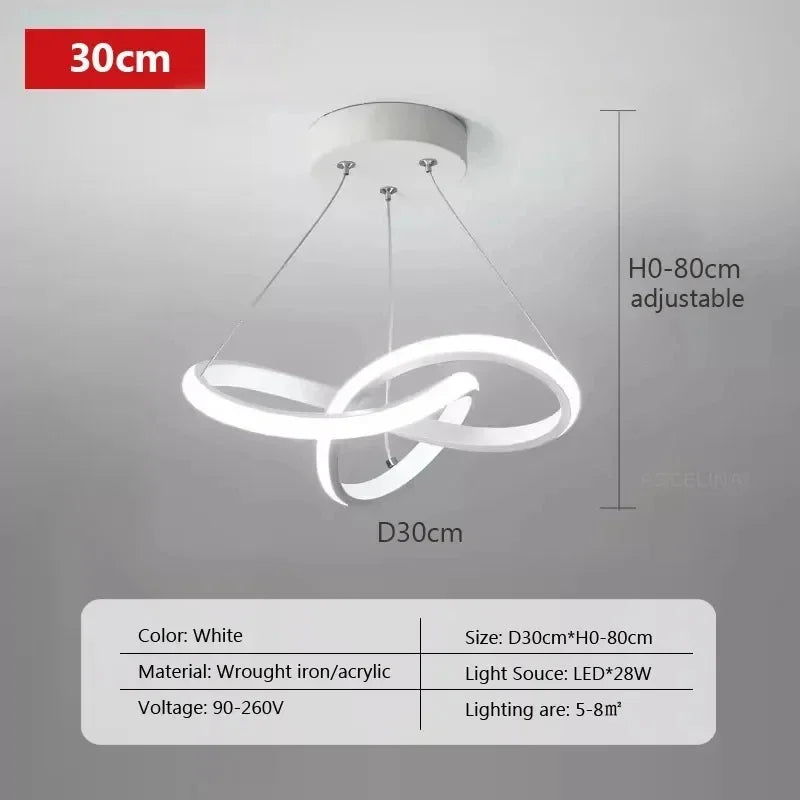 Axyaa Nordic LED Pendant Lamp for Dining Room, Bedroom & Living Room