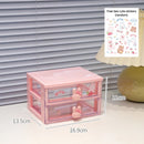 Axyaa Kawaii Desk Organizer Drawer for Stationery, Cards, and Small Objects