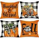 Axyaa Fall Pumpkin Home Sweet Home Pillow Covers