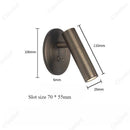 Axyaa LED Rotating Wall Lamp for Home Hotel Bedroom Reading