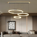 Axyaa Stainless Steel LED Chandelier | Nordic Home Decor Pendant Lamp for Dining Room