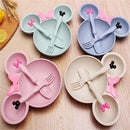 Axyaa Kids Tableware Set: Plate, Bowl, Spoon & Fork - Eco-Friendly Toddler Dining Kit
