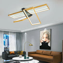 Axyaa Modern LED Ceiling Light in Gold/Black for Living Room, Bedroom, Kitchen