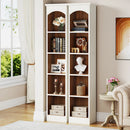 Axyaa 5-Tier Slim Cube Bookcase: 70.9" Tall Modern Corner Display Shelves for Home