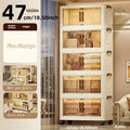 Axyaa Foldable Clear Door Storage Box - Spacious, Durable, Easy Assembly - Ideal for Organization