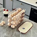 Axyaa Refrigerator Egg Organizer: Sliding Carton & Automatic Roller for Kitchen Countertop