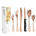 Axyaa 1010 Stainless Steel Tableware Set with Steak Knife and Dessert Spoon