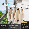 Axyaa Adjustable Wall Mounted Drying Rack Aluminum Clothes Hanger for Space-Saving Organization