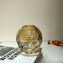 Axyaa Amber Crystal Glass Vase for Modern Light Luxury Style Flower Arrangement