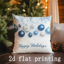 Axyaa Holiday Blue Print Rectangular Pillow Cover for Sofa, Bedroom, Car