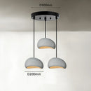 Axyaa Wabi Sabi 3-Light Grey Chandelier - Simple Nordic Design
