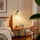 Cream Stone Pendant Light by Axyaa: Retro Style for Homestay, Restaurant, Bedroom.